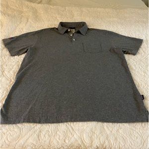 Patagonia polo shirt organic cotton men’s gray size L logo Natural Light golf